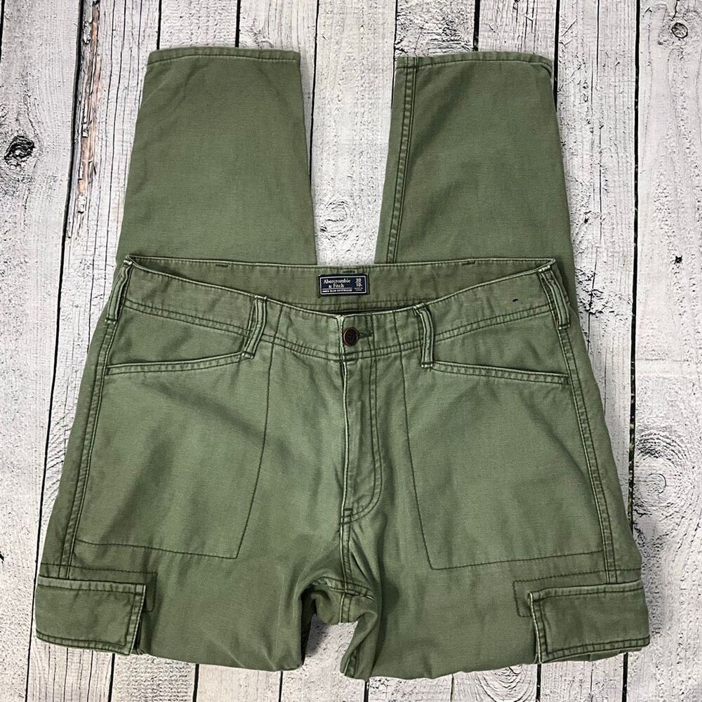 ABERCROMBIE & FITCH Green Cargo Skinny Pants